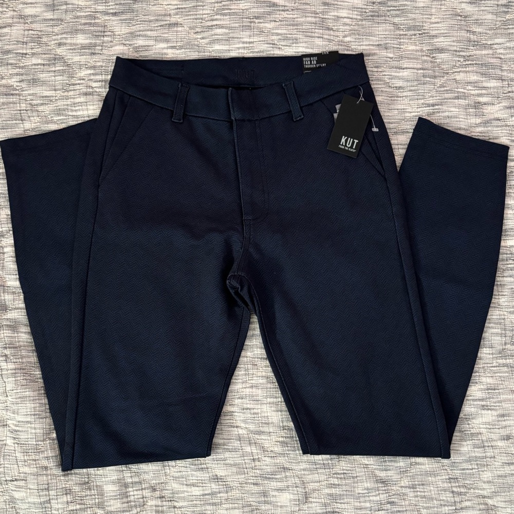 KUT From The Kloth High Rise Fab Ab Trouser Skinny Sz 0S NWT | KUT Trousers NEW-